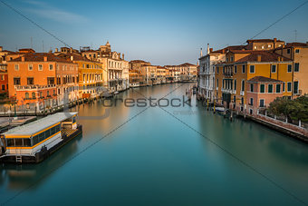 View on Grand Canal and Vaparetto Station from Accademia Bridge 