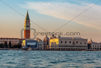 View of Doge's Palace, Campanella and San Marco Cathedral from t