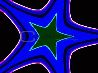 Blue abstraction star