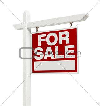 Home For Sale Real Estate Sign with Clipping Path