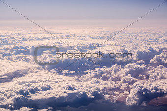 Cloudscape. Blue sky and white cloud.