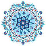 blue decorative oriental pattern and ornaments