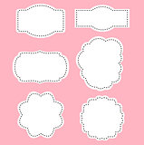Romance white labels on pink background