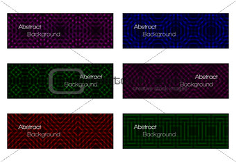 Set of abstract modern futuristic banners