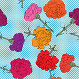 carnations seamless pattern