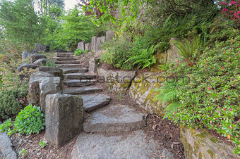 Garden Stair Steps with Natural Rocks
