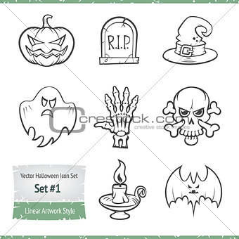 Halloween Vector Icon Set