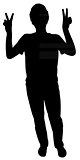 A man silhouette vector