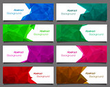 Set of  abstract modern style banners