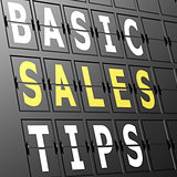 Airport display basic sales tips