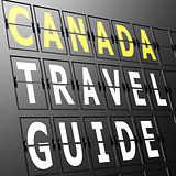 Airport display Canada travel guide