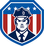 American Security Guard Flag Shield Retro