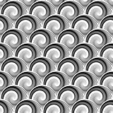 Design seamless monochrome whirlpool pattern