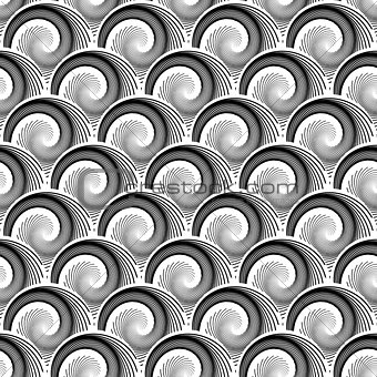 Design seamless monochrome whirlpool pattern