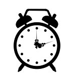 Vector alarmclock icon art iluustration isolated time