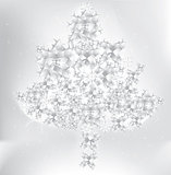 Paper snowflakes Christmas tree