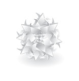 Christmas origami snowflake vector