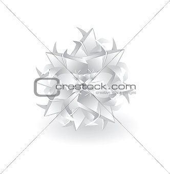 Christmas origami snowflake vector