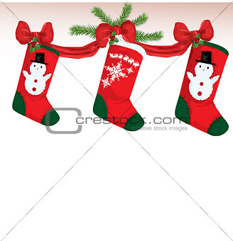 illustration of christmas socks 