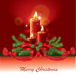 Christmas candle vector image 