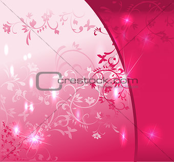 Abstract pink floral background 