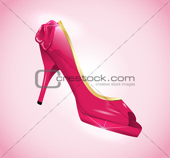Pink woman shoes