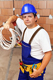 Electrician in a new building