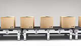 conveyor belt with cartons