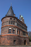 Back of the Holstein gate in Lubeck