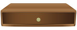 Narrow wooden drawer
