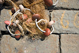 Fishing Net with Ropes and Floats