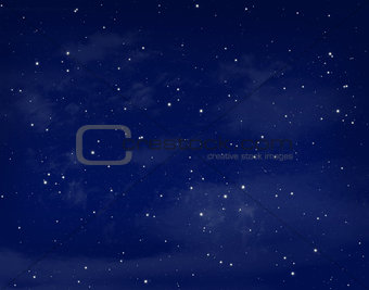Stars in a night blue sky