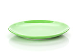 Green empty plate