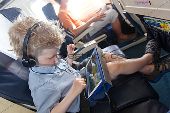 boy in the plane