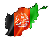 Afghan flag map