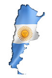 Argentinian flag map