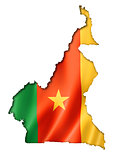 Cameroon flag map