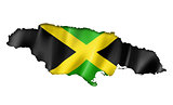Jamaican flag map