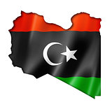 Libyan flag map