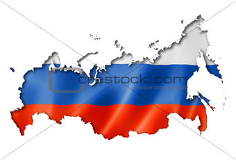 Russian flag map