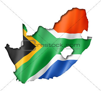 South African flag map