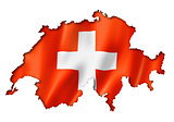 Swiss flag map