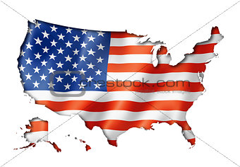 United States flag map