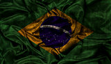 Grunge Brazil flag background