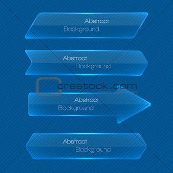 Set of abstract modern style glossy banners