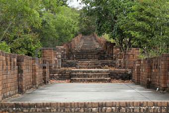 Path stone brick stairs