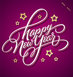 HAPPY NEW YEAR hand lettering (vector)