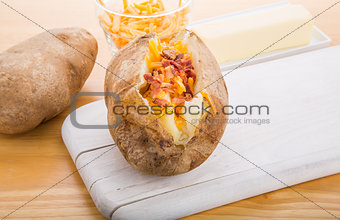 Baked Potatoes with Bacon and Cheese