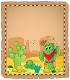 Parchment with cactus theme 1