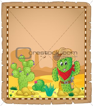 Parchment with cactus theme 1
